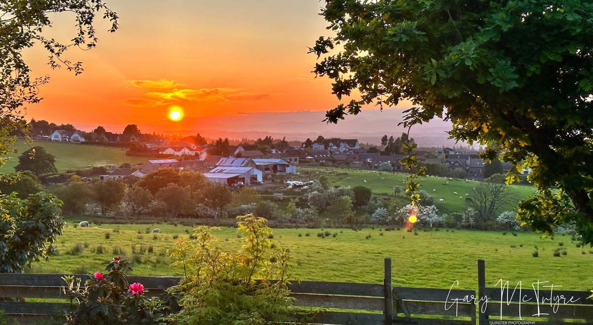 GazMcIntyre's tweet photo. One of the reasons I absolutely love visiting Mum. The views from “Hotel Wallacestone” always makes me happy❤️😍🥰☀️. #family #love #views #Wallacestone #Home #Hotel #sunset #weather #dusk #summer https://t.co/4zhstwpMxy