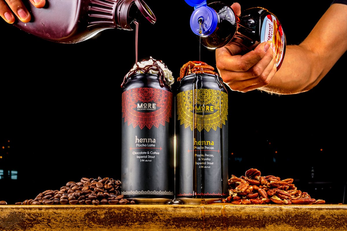 ☕️ WAKE UP AND SMELL THE HENNA 🧇 Our latest Henna mixed 2-pack has everything you need for a well-balanced breakfast. ☕️ HENNA: MOCHA LATTE w/ Ghanian Cocoa Nibs & @DarkMatter2521 coffee. 🧇 HENNA: MAPLE PECAN w/ Maple, Toasted Pecans, and Vanilla. Get it on OZNR now! 🍻