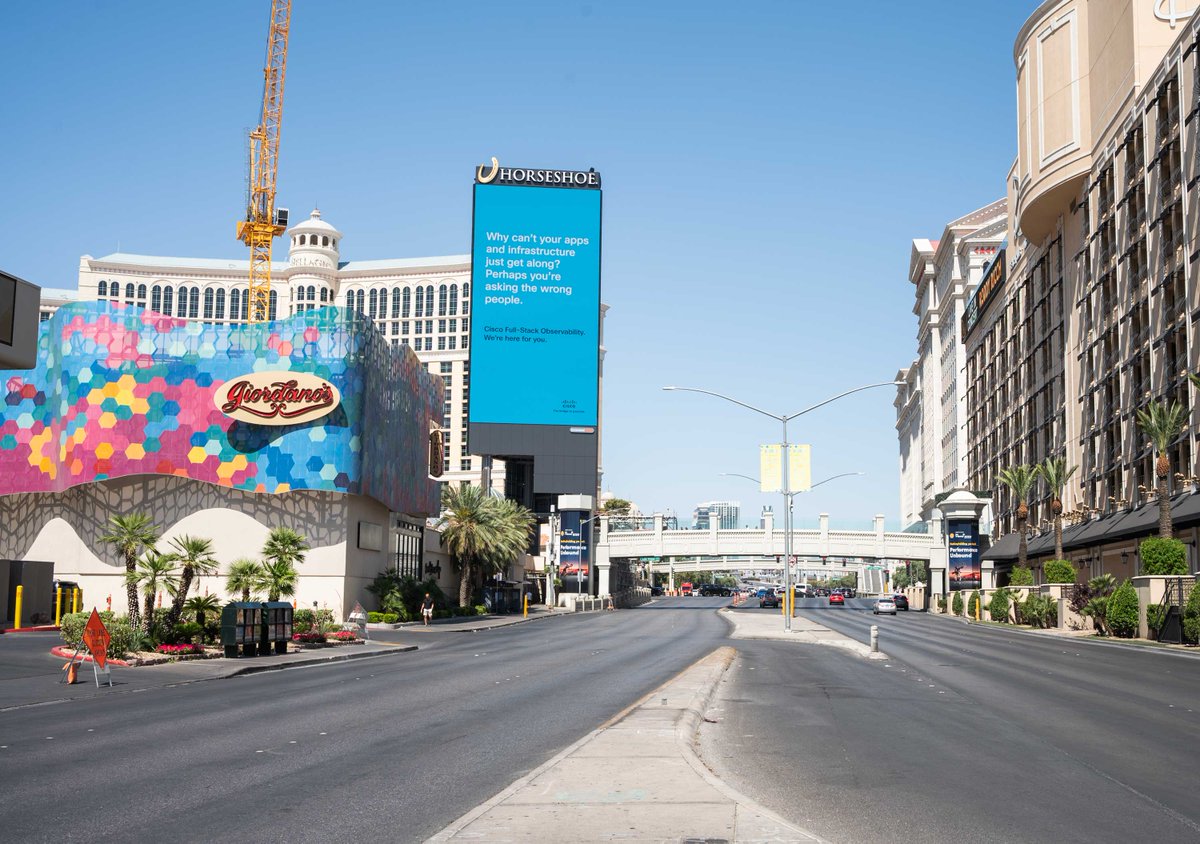Cisco FSO featured on the Vegas strip. Must be time for #CiscoLive!