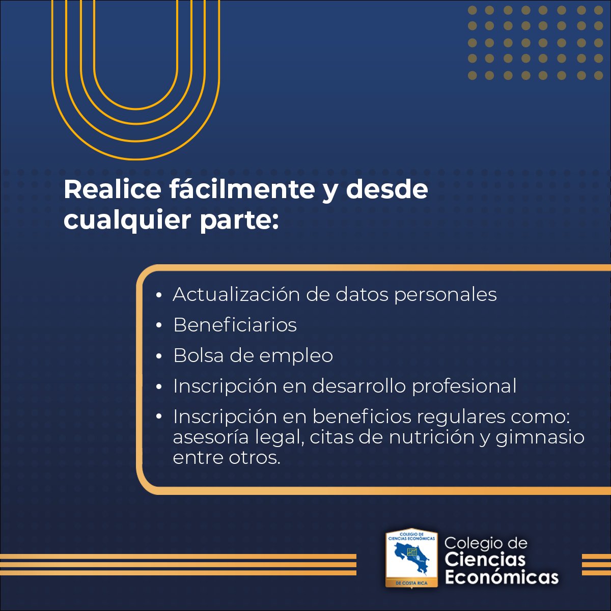 colegiocecr's tweet photo. Desde nuestra plataforma MiColegio, usted podrá resolver y realizar trámites con mucha practicidad y facilidad.  

¿Ya la conoce?, acceda por medio del siguiente link: https://t.co/itrrSnMgGU
#SomosCienciasEconómicas
Contáctenos
WhatsApp: https://t.co/8okishYnfa https://t.co/711MXFkzvM