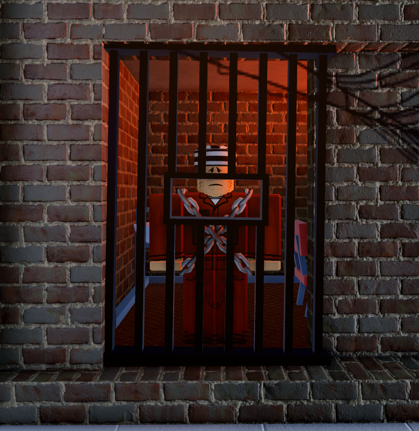 asimo3089's tweet photo. This old prisoner has been here since 2017. Poor guy. I heard he likes to talk.

#Jailbreak Prison Update coming soon. https://t.co/siDusG7Gpi