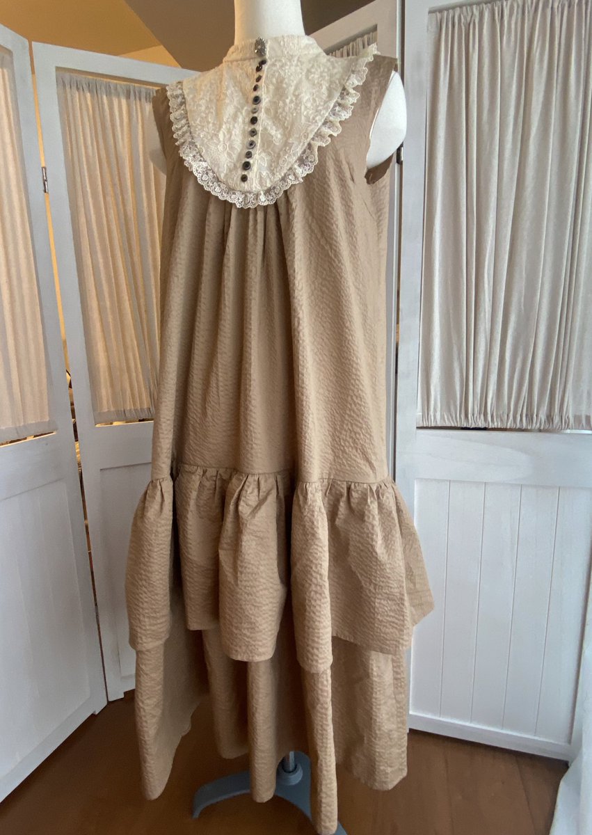 スカートをティアードに変更🌟これから暑くなるので袖は外して、これから改良予定です☺️ https://t.co/VAtDO72GRI