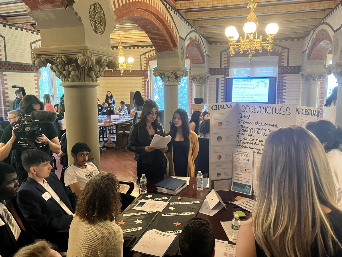 morrisknights's tweet photo. Proud of our 8th Gr. Scholars who were invited to Tweed by the Division of MLLs to share their social action project on immigration. #empower #studentvoice #MLLs @KOJO_CAMP @MrsChiappone @DrMarionWilson @CChavezD31 @christineloug14 @DOEChancellor @is61ufttc https://t.co/emcb97lgWW
