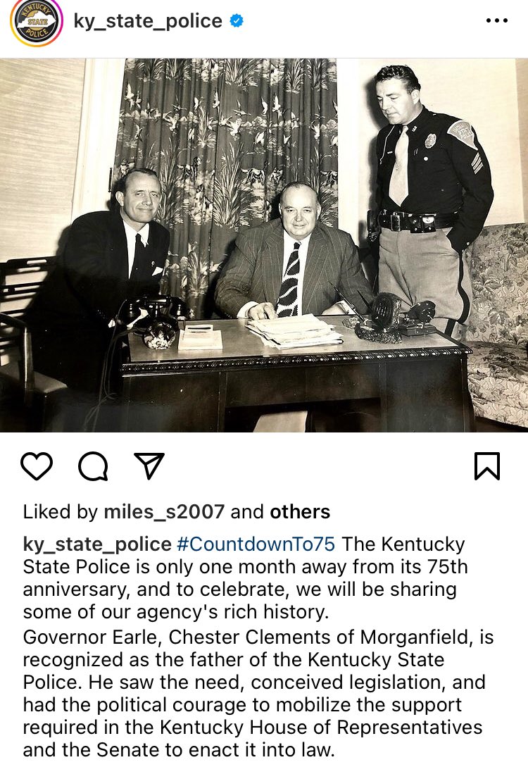 SenatorClements's tweet image. One of my proudest and biggest accomplishments 75 years ago on July 1, 1948 was helping to create and establish our Kentucky State Police @kystatepolice God Bless all of our amazing  KSP Troopers and Personnel who serve our Citizens each and every day!