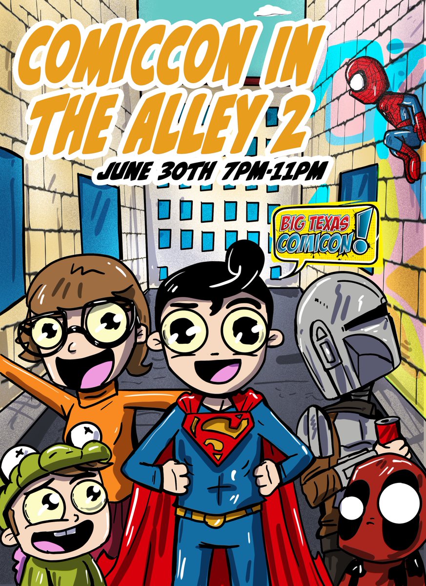 Join us & @centrosa at Peacock Alley for Comicon In The Alley 2 June 30th from 7-11pm!

More details to come!

#bigtexcon