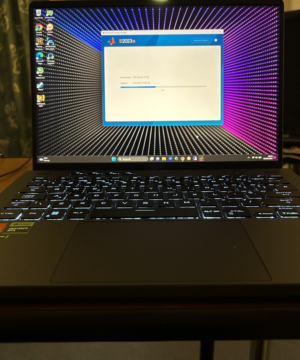 I am at the stage with PCs where installing MATLAB is a rite of passage. Physics life.