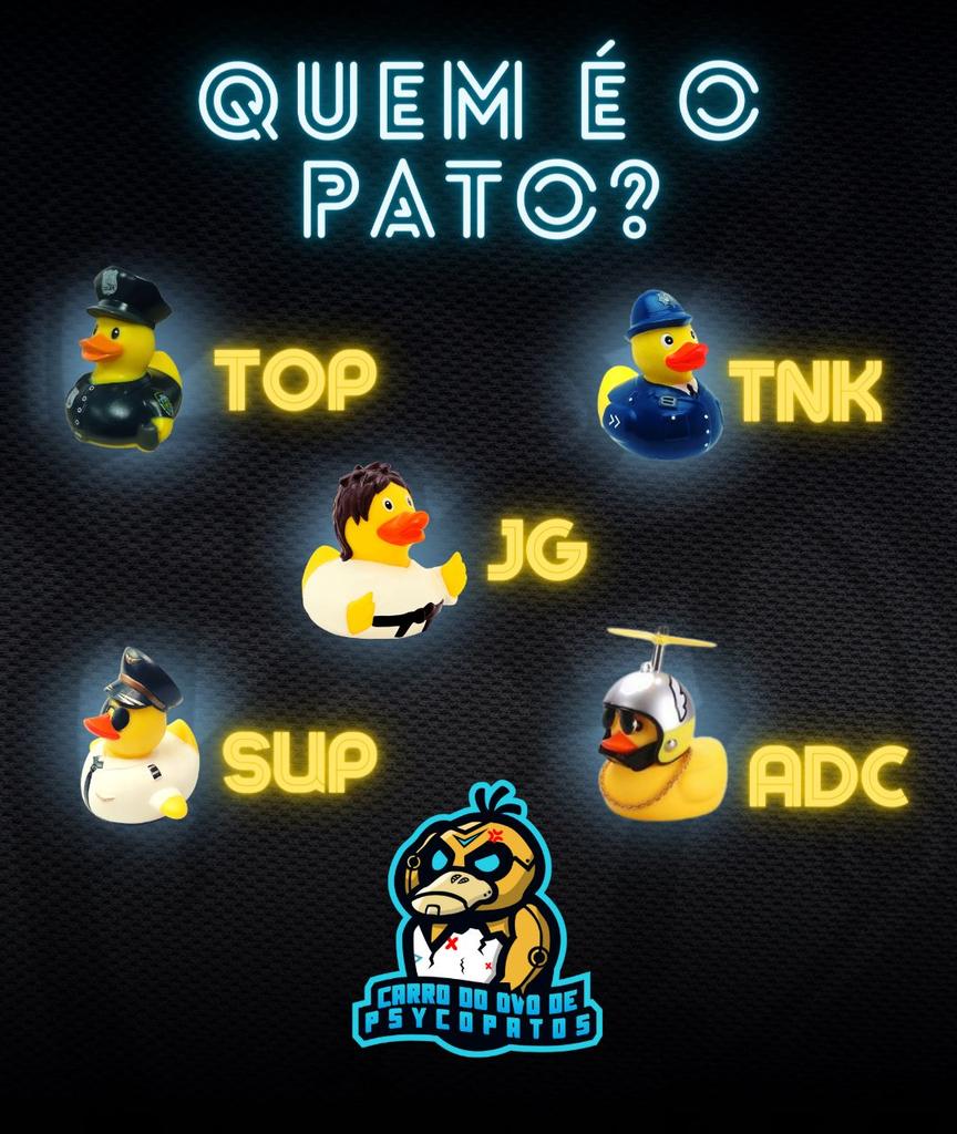 Juntamos os melhores dos melhores, os 5 patos mais profissionais (alguns nem tanto) pra remontar esse time q vcs tanto amam!

-Patolicial
-Patolheiro
-Pato-Sensei
-Capitão-Pato
-HeliCOPtero

Somente os mais aprovados pelo <a href="/Master_Gally/">MasterGally</a> e pelo <a href="/Wsneto/">Walter Neto 🎀</a> .

#GoCOP