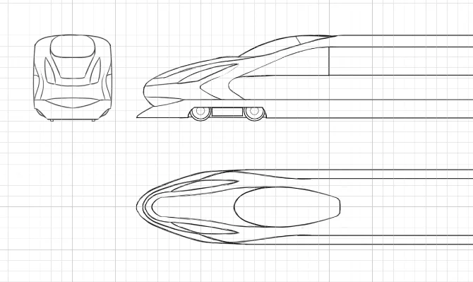 電車から変形するロボット描きたいのでとりあえず新幹線っぽいのを考えてみた 0系を元にミニ新幹線より少し発展した感じにしてみた