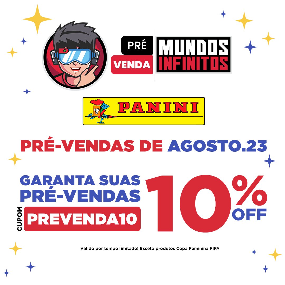 M_InfinitosBR's tweet photo. As pré-vendas de agosto/23 da Panini já estão disponíveis na Mundos Infinitos. 

Utilize o cupom: PREVENDA10 e garanta 10% OFF.

Acesse: https://t.co/FZS8ZcKGCH

#mundosinfinitos #geek #comics #mangas #hqs #marvel #dccomics #panini https://t.co/UO13hqHHbe