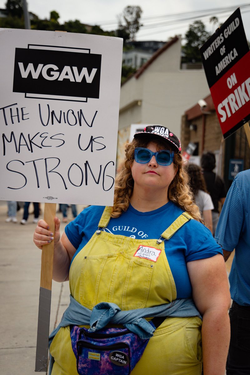 Meet #WGAStrike Captain <a href="/whipsical/">™</a>, writer on <a href="/AdamRuins/">Adam Ruins Everything</a> (TruTV). Why she's striking: If working class people can't be TV and movie writers anymore, then only the rich create culture. #WGAStrong