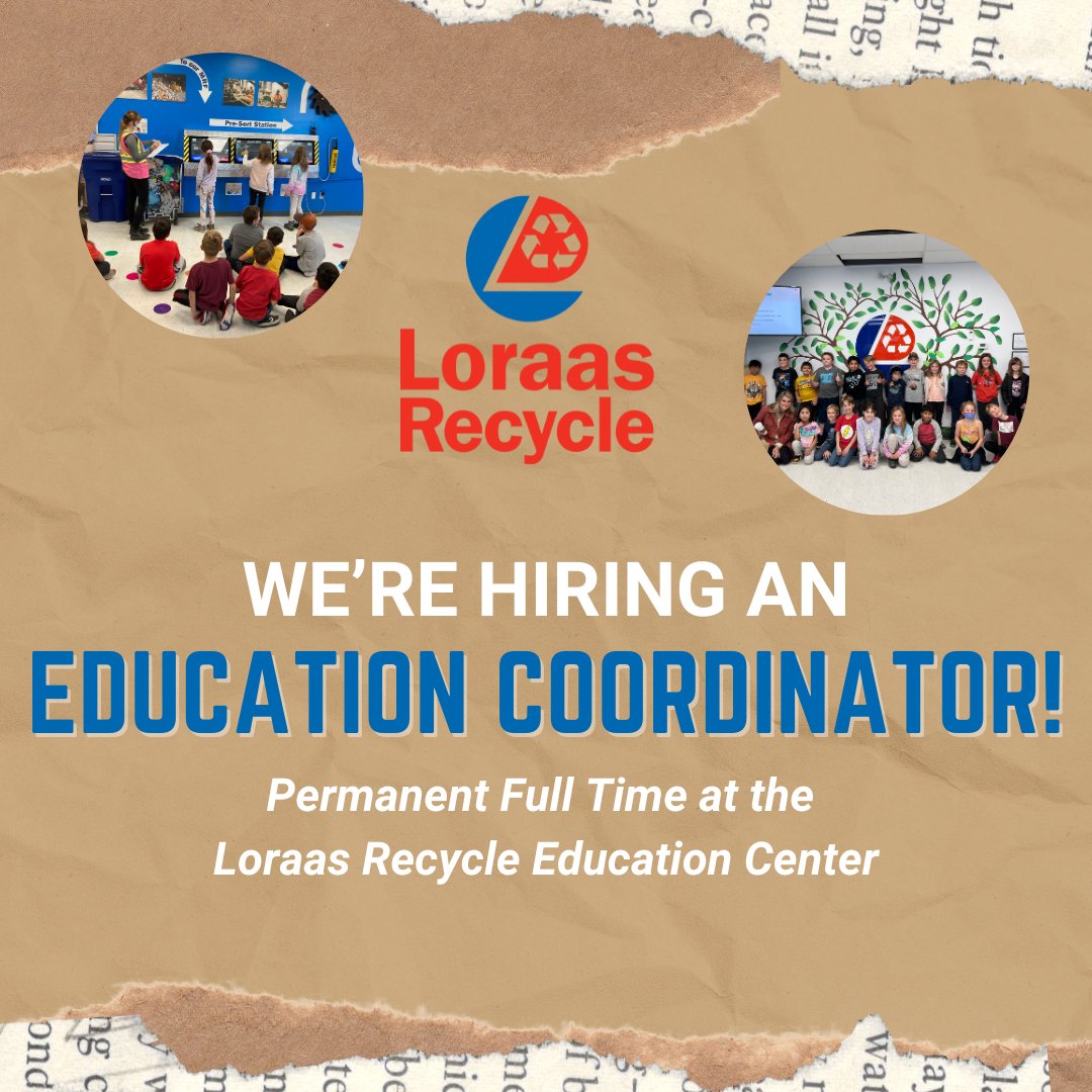 📣♻️Calling all Eco-conscious teachers! We've got an amazing career opening at the Loraas Recycle Education Center. Inspire the next generation by teaching grades 4+ about waste diversion in our state of the art classroom. Apply now at loraas.ca/available-care…