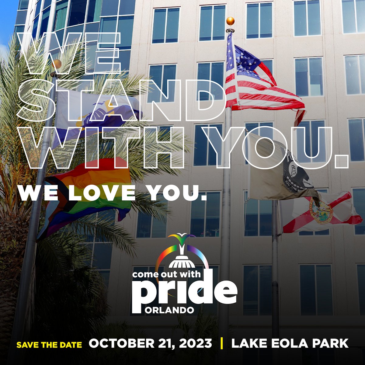 OrlandoPride's tweet photo. Thank you to Mayor Buddy Dyer, City of Orlando, and Downtown Orlando for your unwavering support, making Orlando a welcoming and accepting community. #ThisIsOrlando #PrideMonth #Orlando #Pride #COWP
@dwntwn_orlando @thecitybeautiful https://t.co/Vb4lJ92VSH