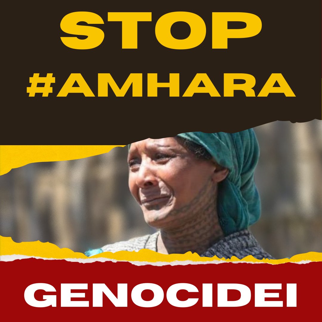 AlemuRutta's tweet photo. The ongoing #AmharaGenocide is a heart-wrenching reminder that prejudice can escalate into mass killings. Amharas are targeted solely for their ethnicity, a tragic violation of their inherent rights. Let's join hands, raise awareness, &amp; demand an end to this genocide. @hrw @UN https://t.co/f24FkUtOPk