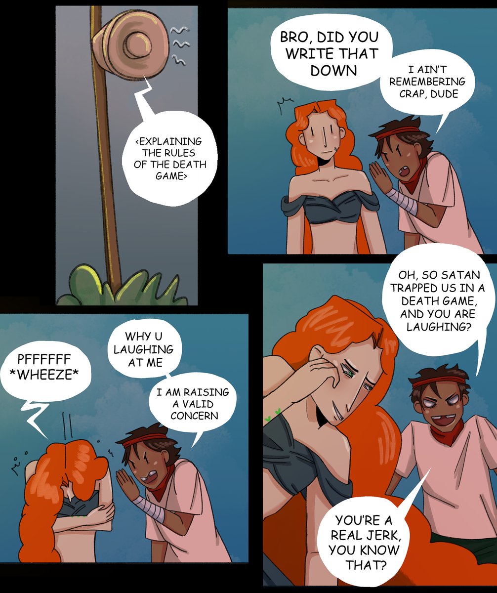 Ta1dko's tweet photo. When you and your bestie are trapped in a Death Game, but none of you can't take the situation seriously (new Episode is up)
#bdubs #zombiecleo #3rdLifesmp #limitedlifesmp #webtooncanvas #comic https://t.co/sg9HjvkzSd