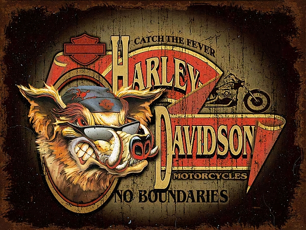 CodyCookstonArt's tweet photo. New artwork for sale! - "Harley Davidson Catch the Fever No Boundaries Wild Hog Boar Logo Motorcycles Advertisement MGS301" - https://t.co/V0zRVv2Hfa @fineartamerica https://t.co/A2HUw4o1vK