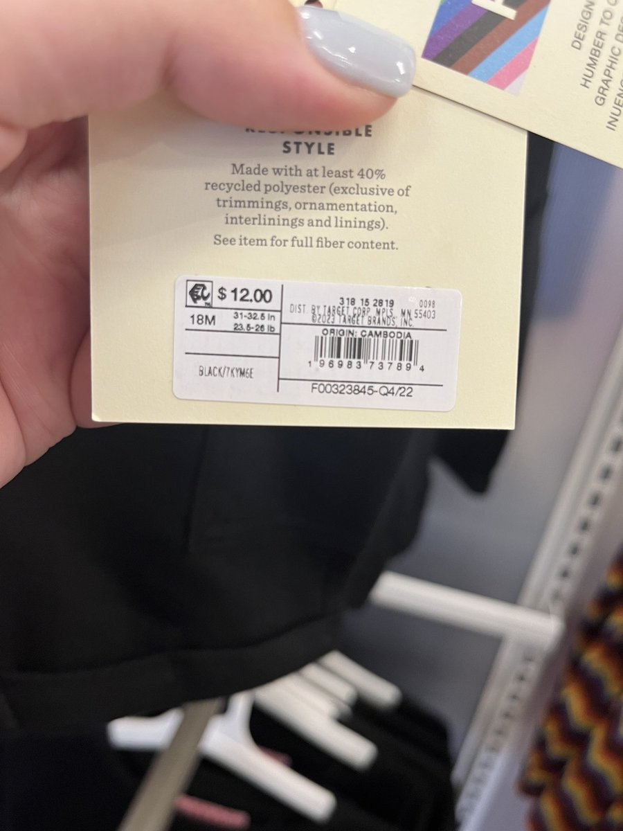 SmashMemez's tweet photo. So I went to my local target to see if the whistleblower info affected my store.. They still have the baby pride jumper out —  while I was looking at the price tag to take a pic of the size I was LITERALLY MOCKED and laughed at !! Someone thought I was a lib wanting to buy it.

I’m now mortified 😭🤣