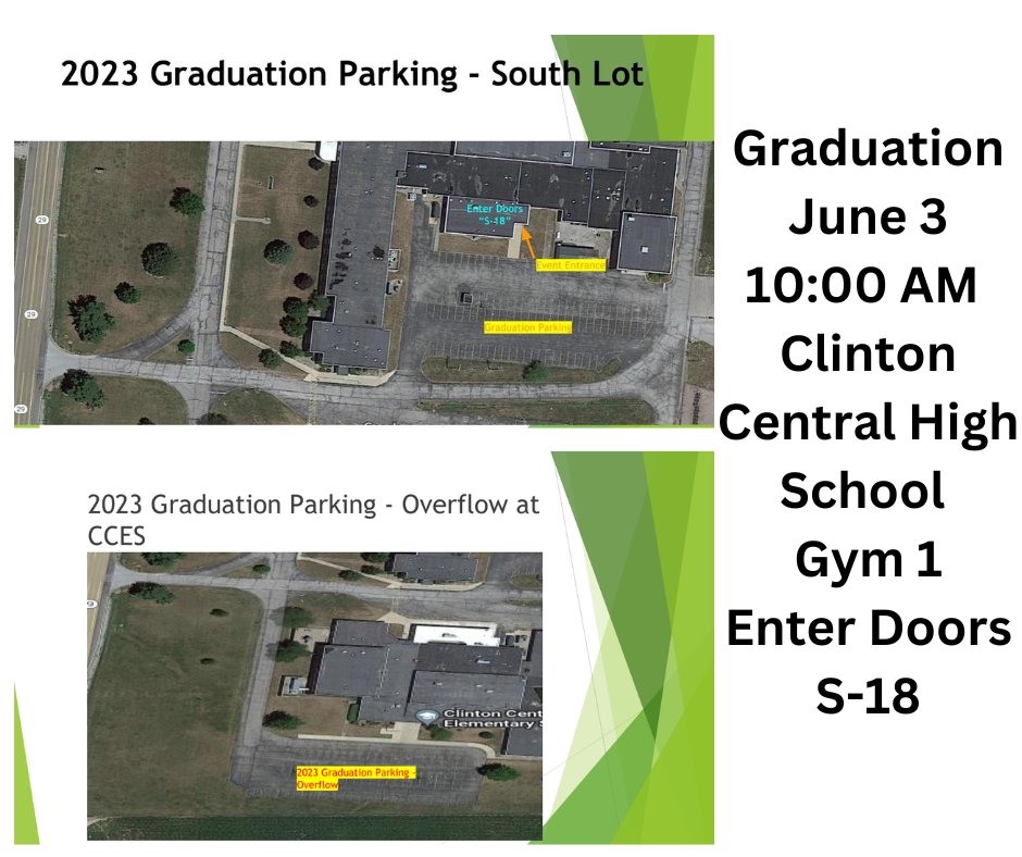 CCSC_Bulldogs's tweet photo. Looking Forward to Seeing Everyone Tomorrow for the Class of 2023 Graduation

See Parking Photos for Details
Use Doors S-18 https://t.co/0aC9upeb7u