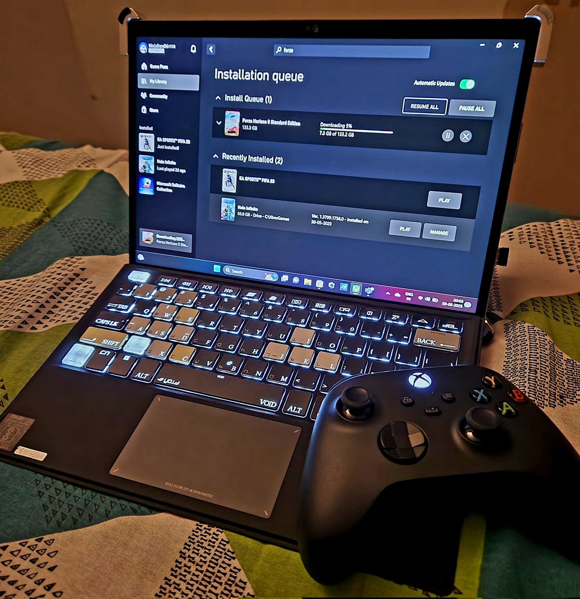 NinjaGandhi's tweet image. Well @ASUS_ROG this one is a monster #flowZ13 #acrnm with @XboxGamePass #GamePass | @intel #i9 13 gen | @NVIDIAGeForce #RTX 4070 #GPU 8GB | 32 GB #RAM | #rog 

#asus #gaming #asusrog  #republicofgamers #Nvidia #Xbox