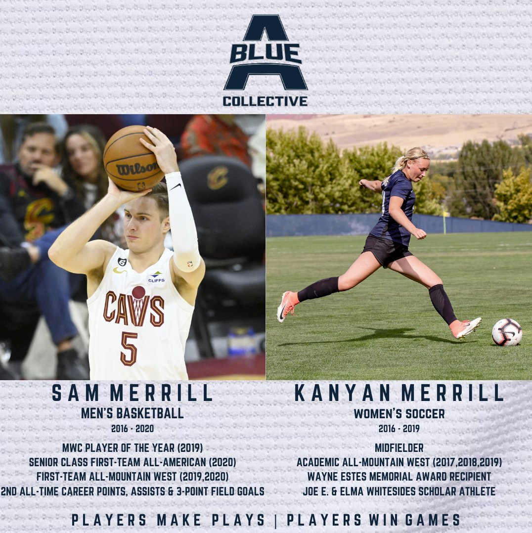 🔵⚪️ Welcome @smerrill05 & @kanyanward to the @BlueACollective Athlete Advisory Board! ⚪️🔵 This board will be comprised of former @USUAthletics student-athletes, so stay tuned as we introduce our entire board in the coming weeks prior to launch for names you'll recognize 👀