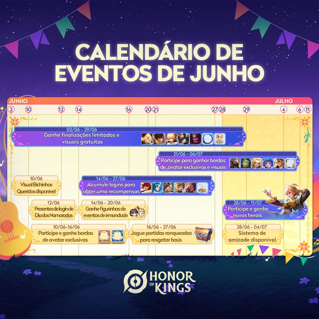 Calendário de Eventos de Outubro Anunciado! – Honor of Kings Arena