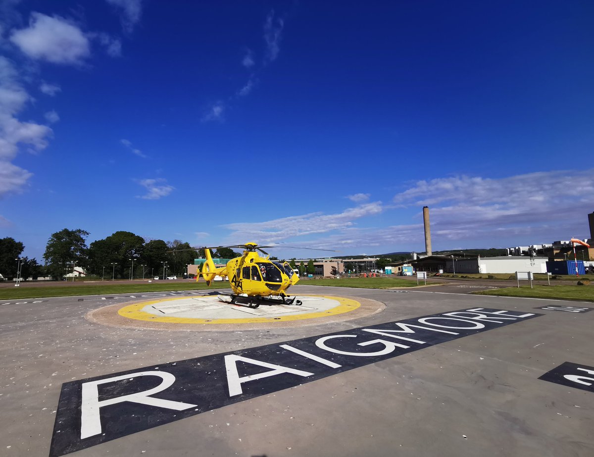 Volteral's tweet photo. Supporting #highland #Scotland @NHSHighland today on @ScotAirAmb #Helimed76 #medicaltransfer #charity #airambulance #H135 🚁 https://t.co/0Y3pDms1co