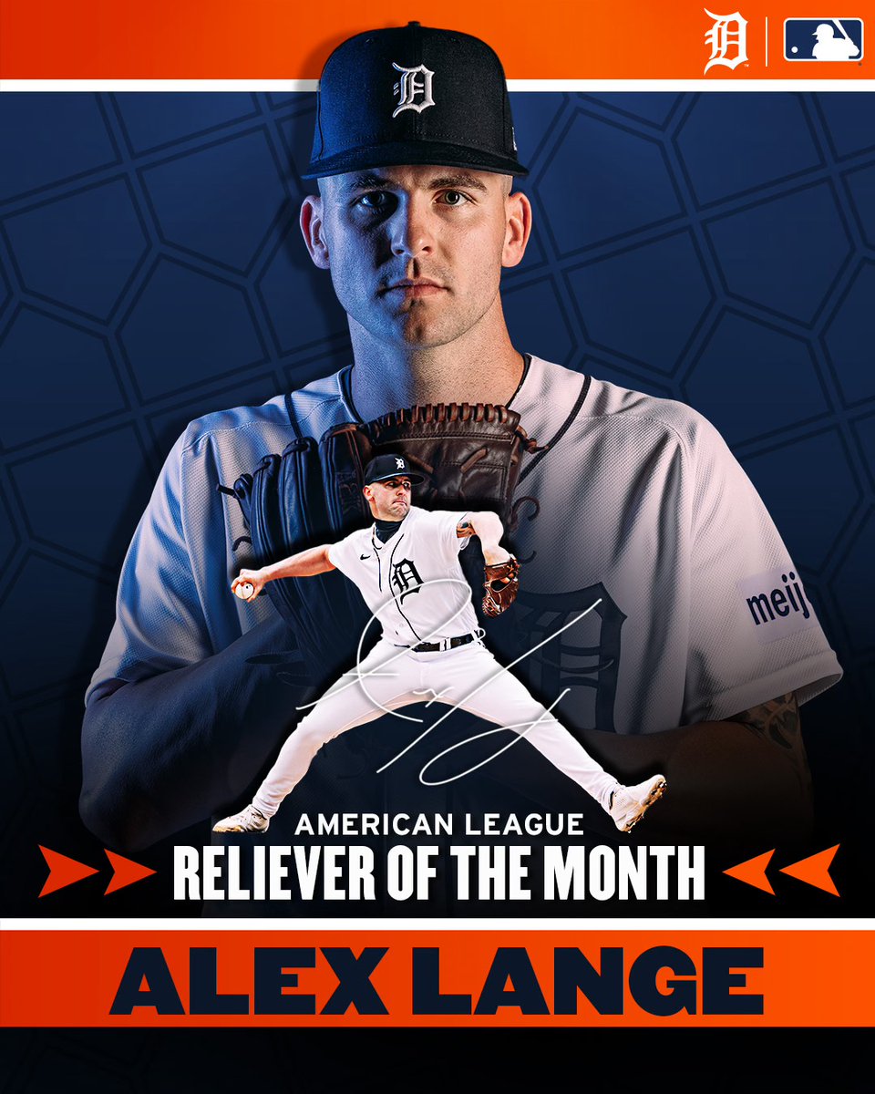 Congratulations to Alex Lange, your AL Reliever of the Month for May!

#RepDetroit