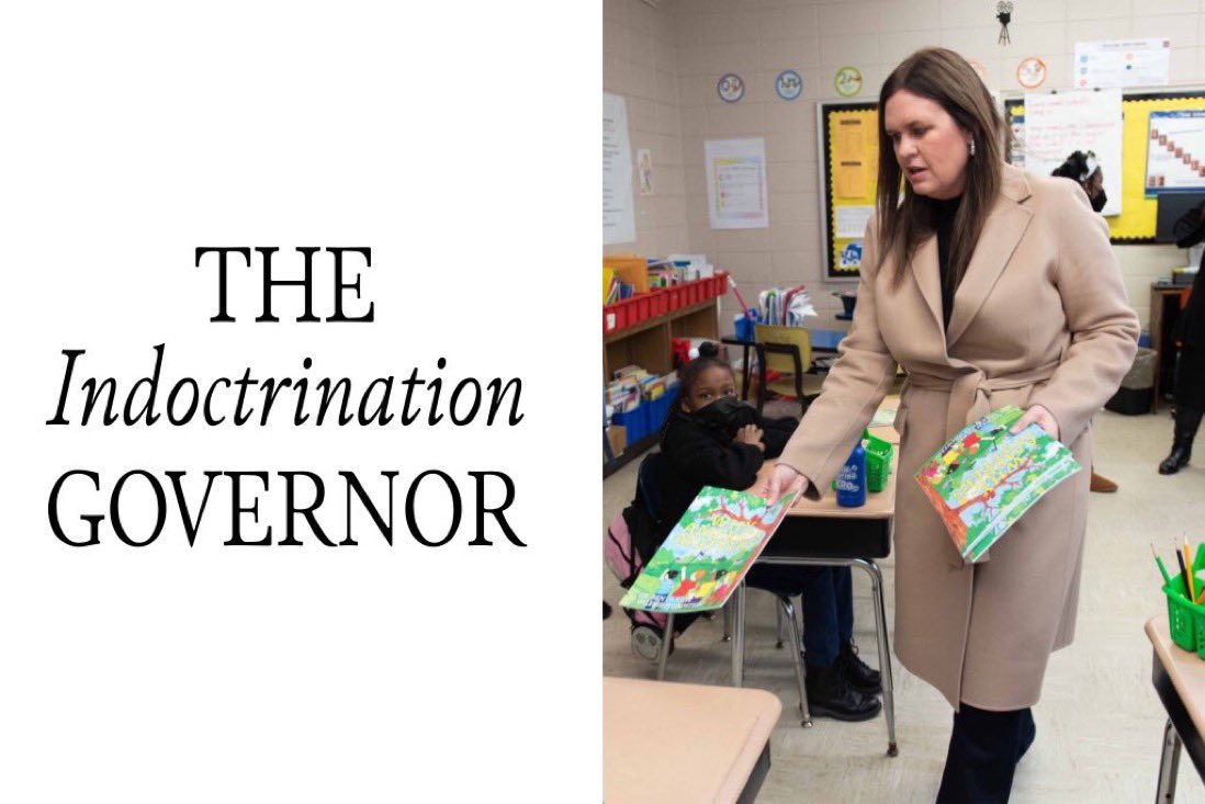 @SarahHuckabee Huckzilla does not give one fuck about your children’s education, Arkansas. 

Her only goal is to do the bidding of her handlers by destroying public schools. 

Why???
📌 Line the pockets of her rich handlers. 
📌 Indoctrinate your children in private schools. #Christofascism