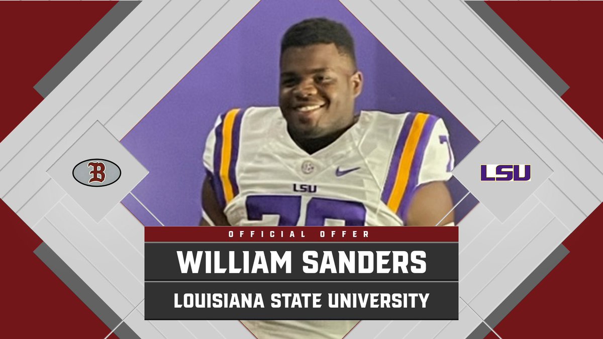 Will Sanders picks up another big time offer from Louisiana State University!  Congratulations Will!  Keep working hard &amp; be the best “you” in everything you do.#itsallabouttheWood
