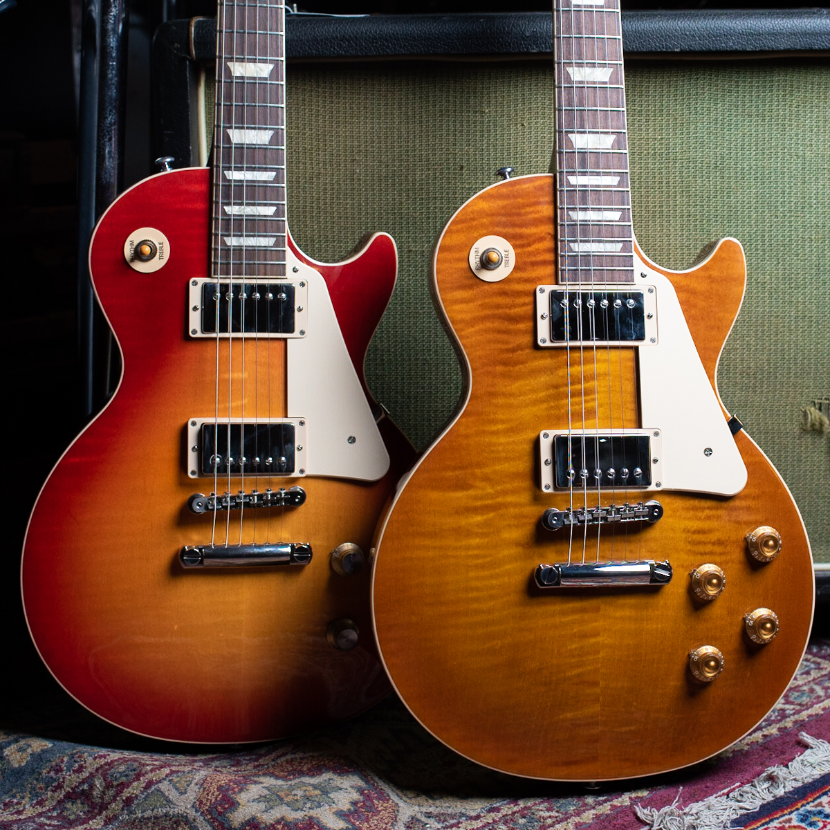 You can only get these CME Exclusive @GibsonGuitar Les Paul Standards here at CME! Sporting either a Dirty Lemon Burst finish inspired by bursts from the late ’50s, or red-orange Tomato Soup Burst on our Standard ’60s models! bit.ly/3u55n3x #GibsonGuitar #CMEexclusive