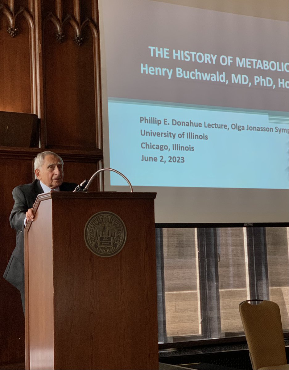 It's one of those remarkable occasions when you have the privilege of hearing the history of metabolic surgery from one of its pioneers, Prof. Henry Buchwald.