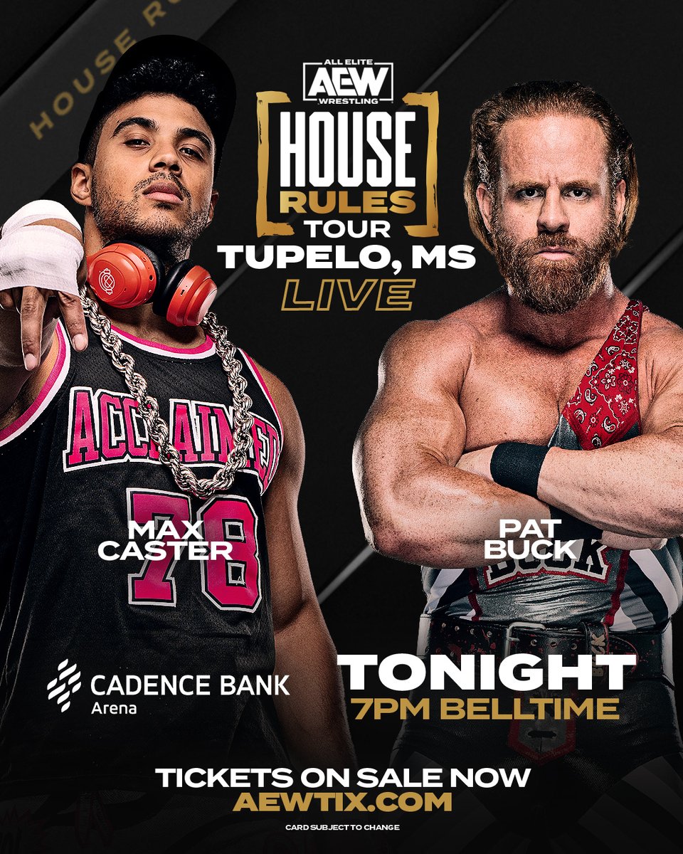 All Elite Wrestling on Twitter "TONIGHT the AEWHouseRules Tour comes