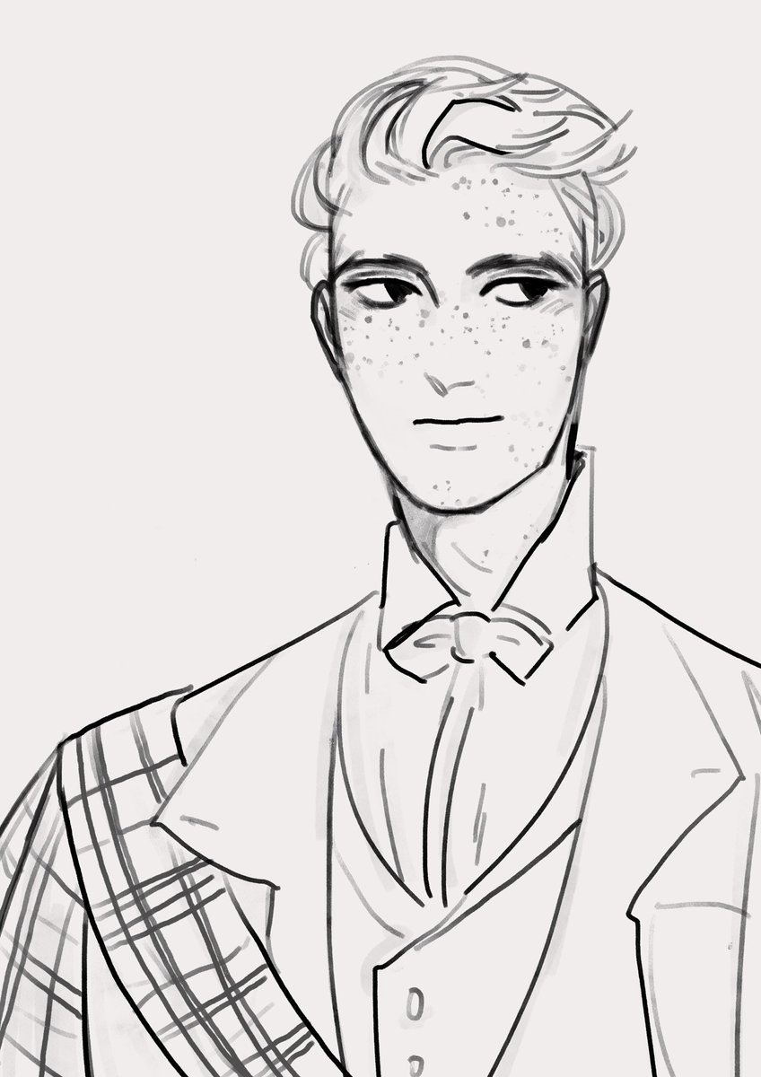 Atmostis's tweet image. Enjoy Scottish attire Seb 💜 #sebastiansallow #HogwartLegacy #art #fanart #yuleball