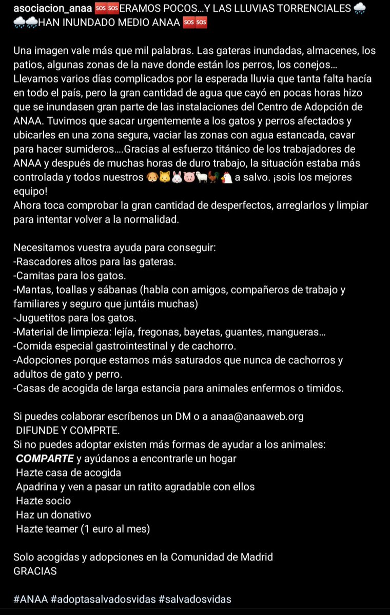 BotranPaola's tweet photo. En el refugio ANAA necesitan ayuda. Más info en las fotos ⬇️ https://t.co/WM8De94uxn