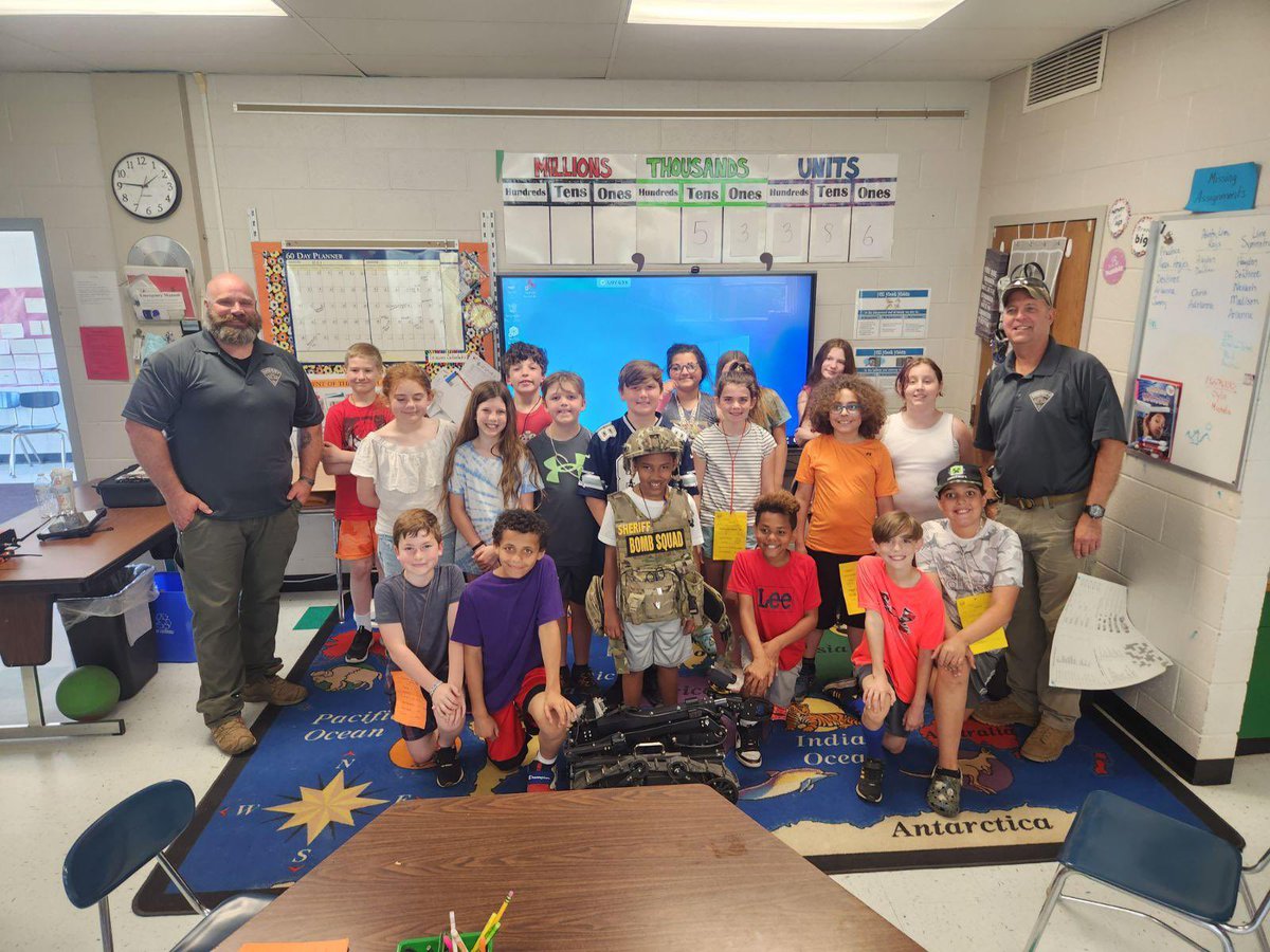 Thank you to the <a href="/monroesheriffny/">Monroe County Sheriff’s Office</a> Bomb Squad for coming to our STEAM Day!  The students loved it and learned all about how science/technology help to keep us safe and protected!