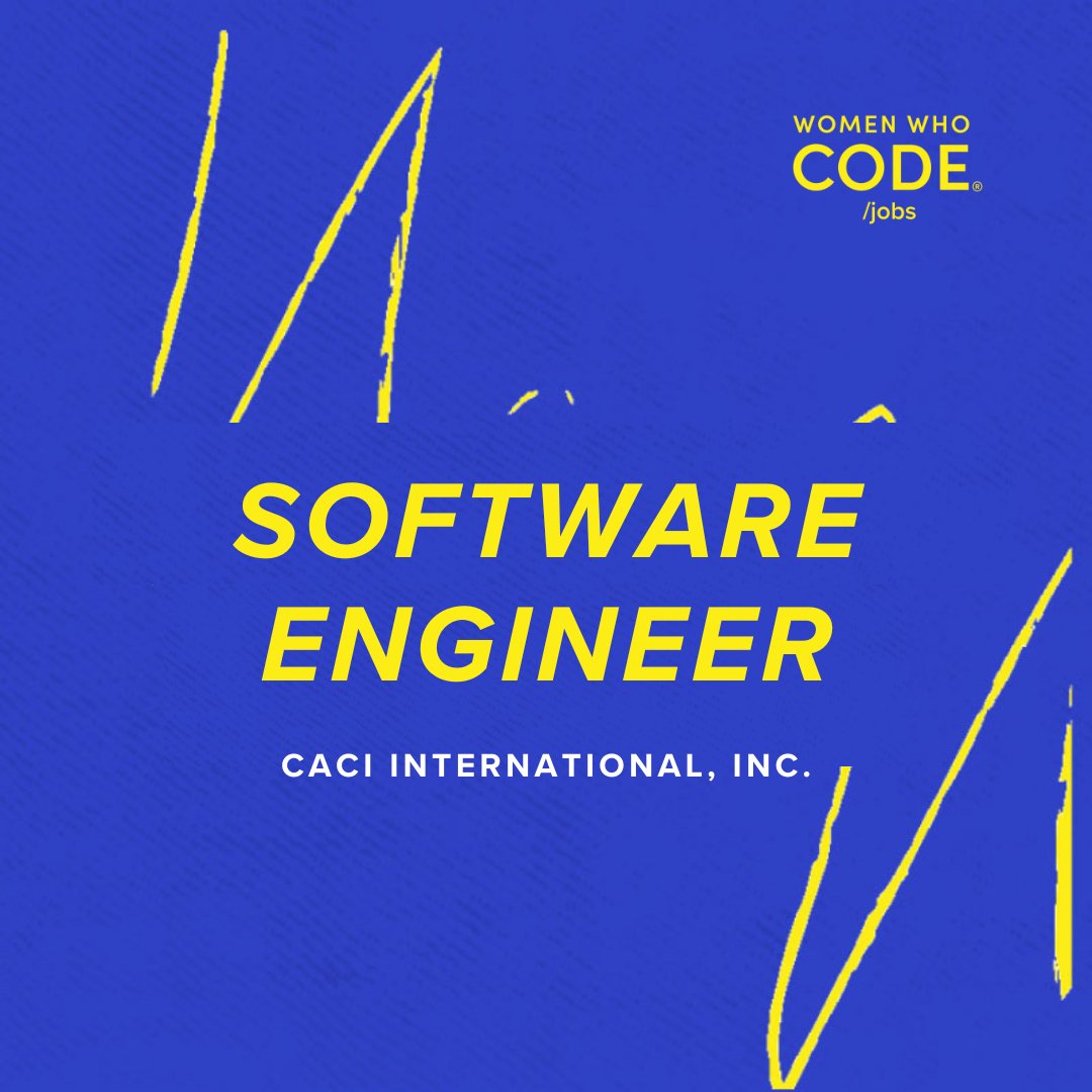 🚨 Last opportunity to apply to these positions with @CACIIntl in #Houston, #DC, #SF, and #Remote   

Don't wait, apply now! → womenwhocode.com/jobs?query=Caci  

#defensetech #nationalsecurity #python #unity #linux #java