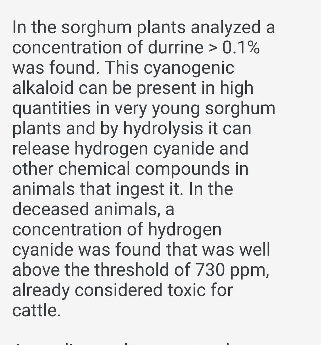 @RobMorningstar @TuckerCarlson @ABC7 The cause of death was cyanide poisoning by drought grown sorghum.