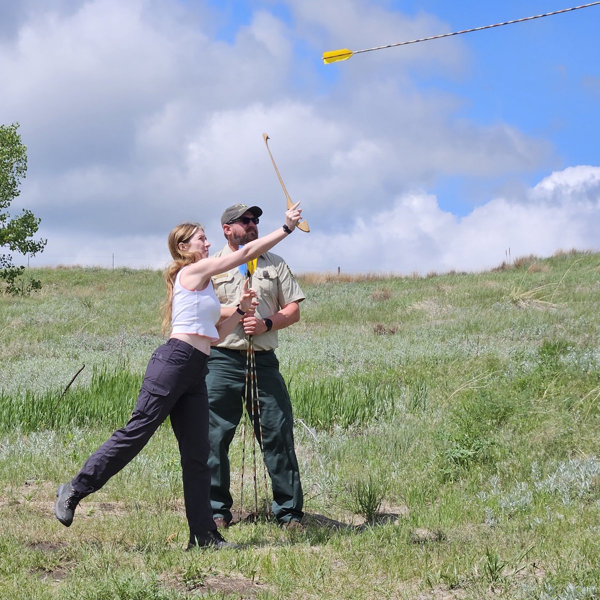UofEArchaeology's tweet photo. Our South Dakota fieldschool road trip ventures into Nebraska with a visit to Hudson-Meng Palaeoindian bison killsite. Also time for some atlatl practice! #archaeology #palaeoindian #ExeterArchaeology https://t.co/eovViw9D1f
