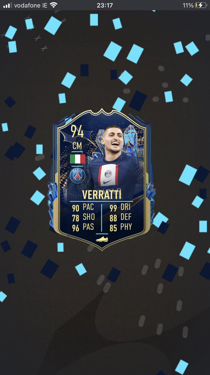ComradeMcRus's tweet photo. @EAFIFADirect Het ea so I packed verratti tots as you can see there and I cant put him in the team but I can search for him in my club but it says “ player already in the team”
Please solve this issue and please can I get compensation for me not being able to play with the card, please. Thanks https://t.co/Xw0EmyO1SP