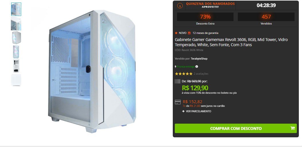 Gabinete Gamer GameMax Revolt 3606, RGB