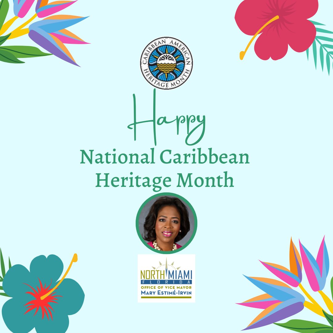 CMEstimeIrvin's tweet photo. Happy National Caribbean American Heritage Month!
#vicemayorestimeirvin #Get2NoMi #CaribbeanAmericanHeritagemonth https://t.co/21Gxyl44H5