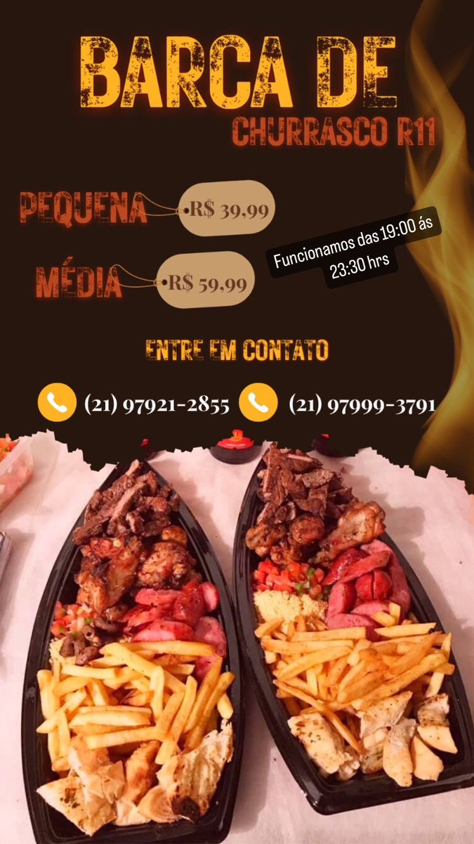 BOA NOITE, DIA DE DEIXAR O FOGÃO DE LADO E COMER AQUELA BARCA DE CHURRASCO GOSTOSA E RECEBER NO CONFORTO DE SUA CASA,NOSSO ZAP PARA PEDIDOS É (21) 97921-2855