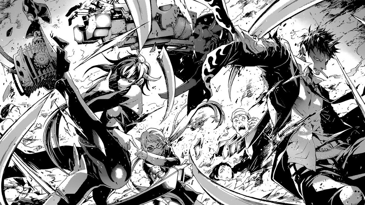 2. Kazuma Kondou (Deadman Wonderland, Livingstone, Smokin’ Parade, more)

While I love the really jagged style in general, I think this artist has an incredible talent for crazy or distraught facial expressions, and I eat them up every time.