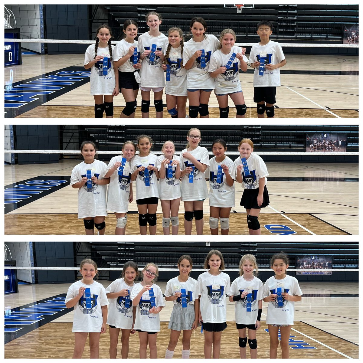 HHSVB's tweet photo. Great to see so many of our #futurehawks this week at our Hawk Volleyball Camp.
These are our Campers of the Week & Tournament winners from all 3 camp sessions (grades 4th-9th).
#gohawks #hhsvb #hpnd https://t.co/fAC83NulQZ