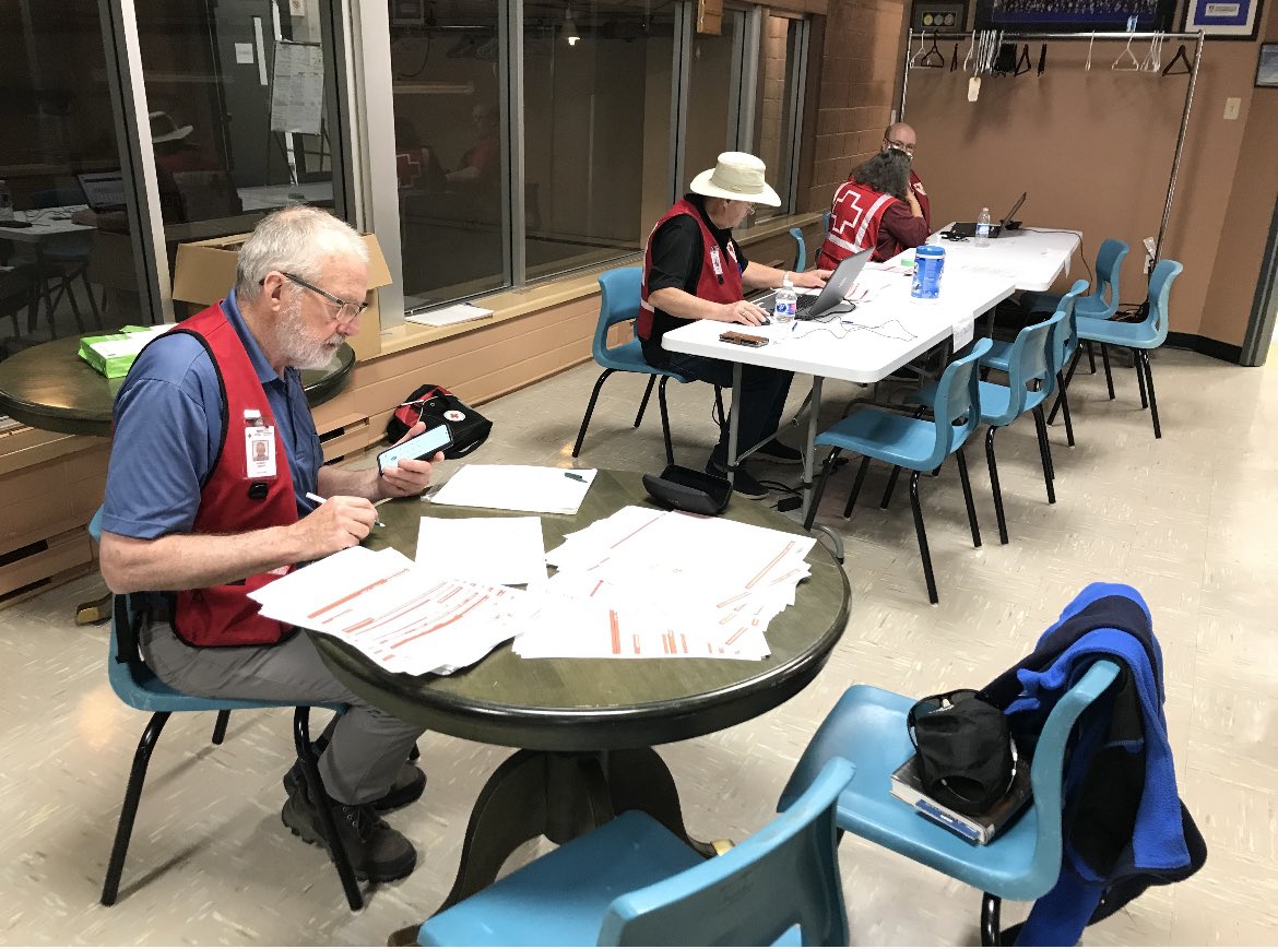 bradhenderson80's tweet photo. A big thank you to our @redcrosscanada volunteers this week for running an 24 hour shelter at the Arena.

May Doyle, Louise Carson, Robert Grant, Guy Groulx, Jim Carson, Barry Hill, Glen Martin, Yves Paradis, Bobby Keetch, Tom McKay, Karen Coombs, Debbie Martin Robichaud. https://t.co/K1Cb3S6dMy