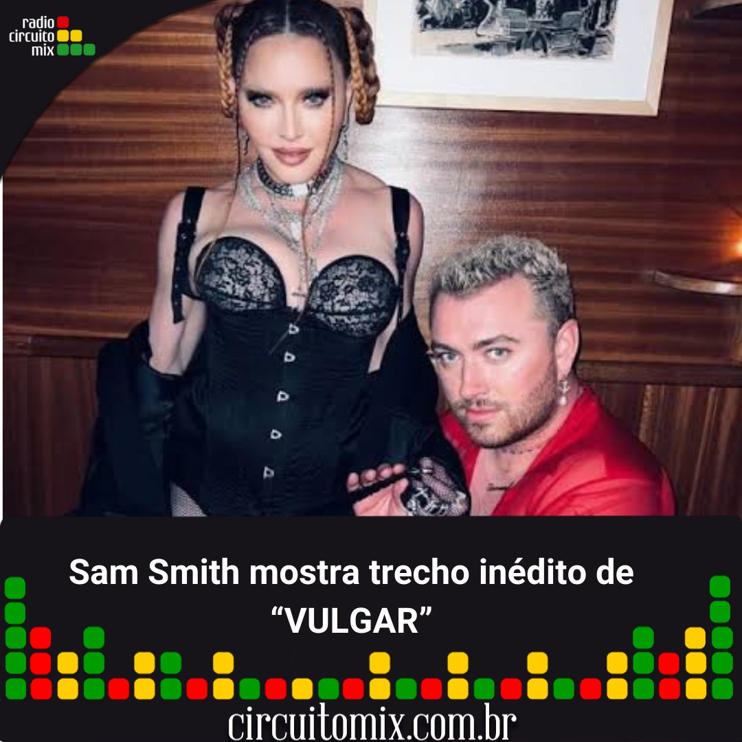 CircuitoMix's tweet photo. Em seu canal no YouTube, Sam Smith liberou, um trecho de sua colaboração com a rainha Madonna, Intitulado “VULGAR“.
#samsmith #samsmithworld #samsmithtoogoodatgoodbyes #samsmithcover #samsmiths #samsmithfans #samsmithcovers #samsmithmusic #samsmiththethrillofitall https://t.co/SzMXMZdT9P