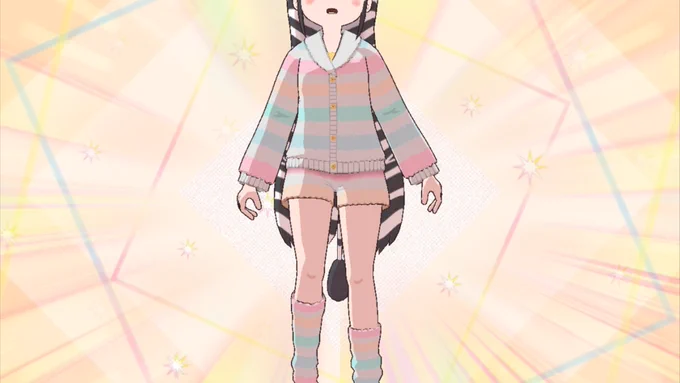 「なかよしレベルが5になったよ!どーだぁ、サバンナシマウマぁ!」 「ふっふっふーんまたわたしの勝ちだね、ライオンさん?」 「むうぅ〜、次は負けないよー!?」 この二人、HC同士だと何故か掛け合いしてくれないので 普通のサバンナシマウマと組んで周回してました #見切れフレンズ #けもフレ3