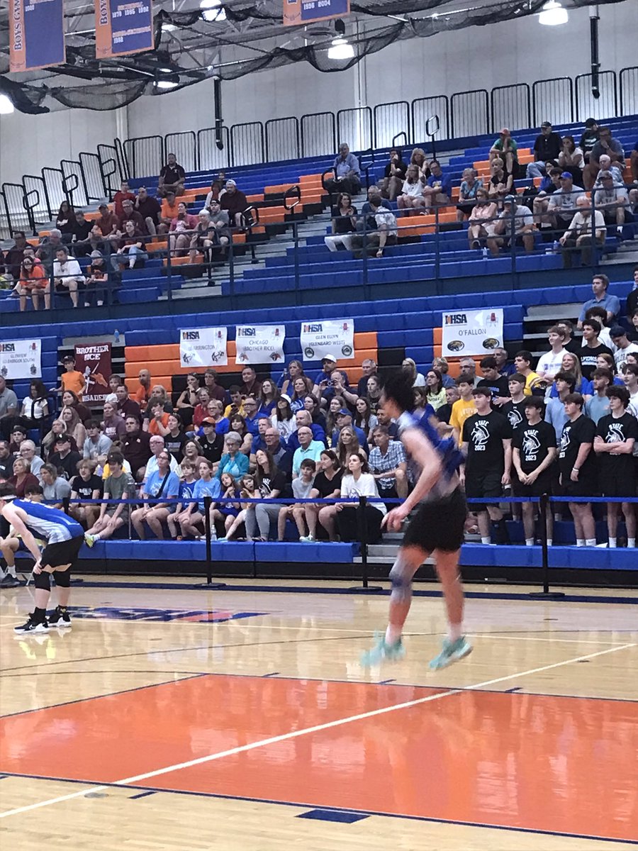 LTHS_Athletics's tweet photo. LT volleyball beats Brother Rice 25-17, 25-23 to advance to the state semifinal tomorrow agains O’Fallon High School.  The game is a Hoffman Estates High School and starts at 11 am.  Keep it rolling guys! https://t.co/KFRZ9sygAG
