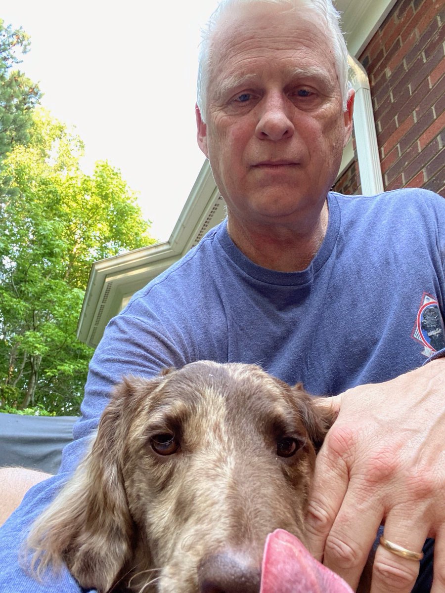 jefffrederick33's tweet photo. Briggs and I celebrating a three mile run. He's pretending to pant more than I am. He's also better at taking a selfie. https://t.co/HPvHHtkPkO