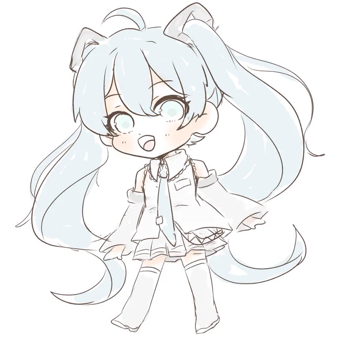 久しぶりにガザガサミクちゃん描いたわ
