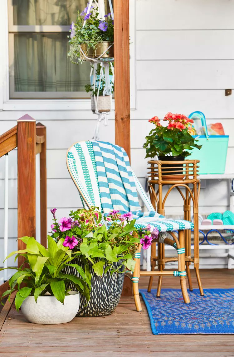 Container plants are good options for decorating a small deck. #backyardoasis #homeinspo  cpix.me/a/170802246